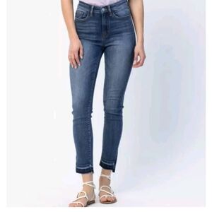 Judy Blue‎ Skinny Fit Jeans Side Slits Women's Size 18W High Rise Clean Cut